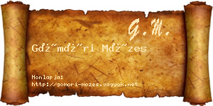 Gömöri Mózes névjegykártya
