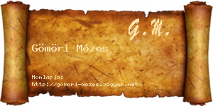 Gömöri Mózes névjegykártya