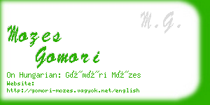 mozes gomori business card